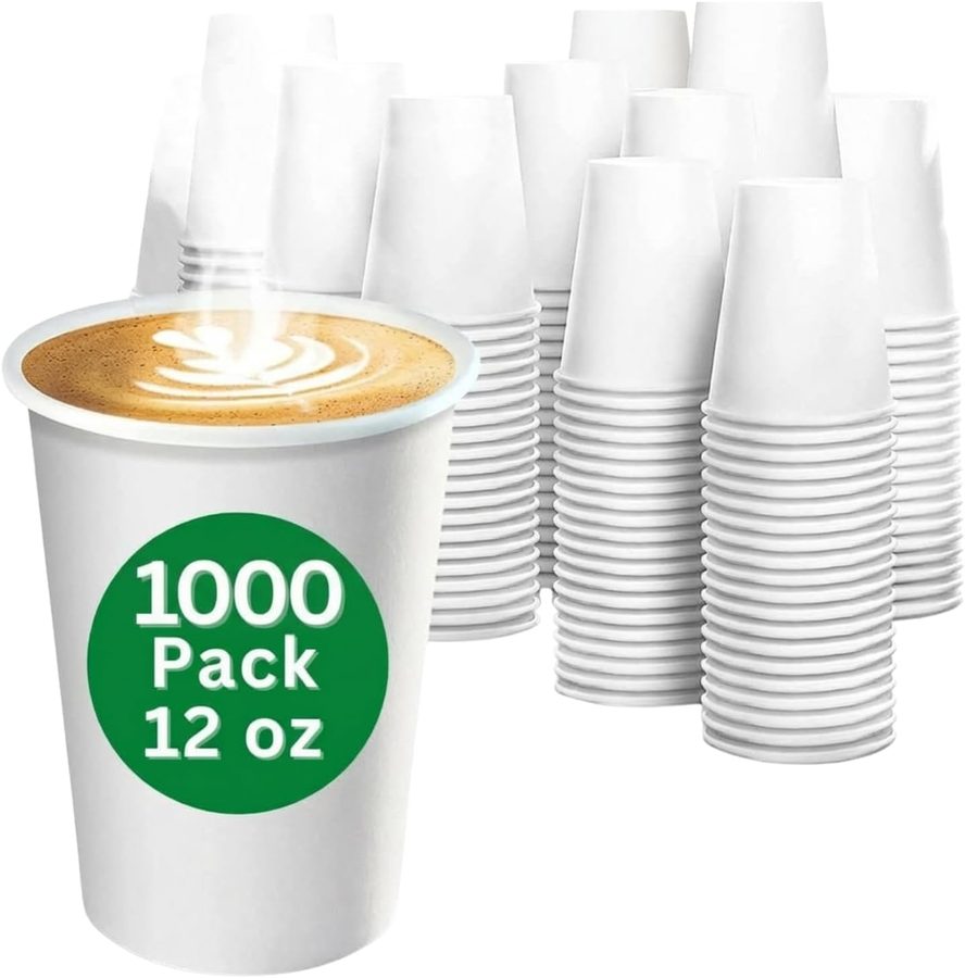 GreenWipe 12 oz paper cups, 1000 pack case