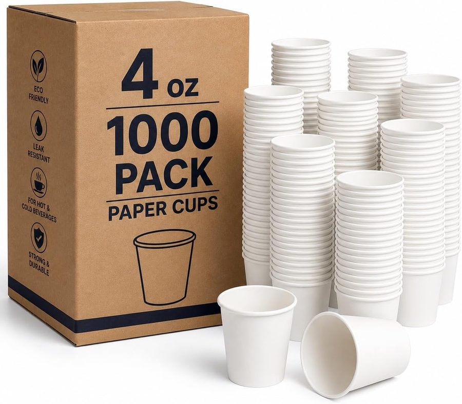 GreenWipe 4 oz paper cups, 1000 pack case